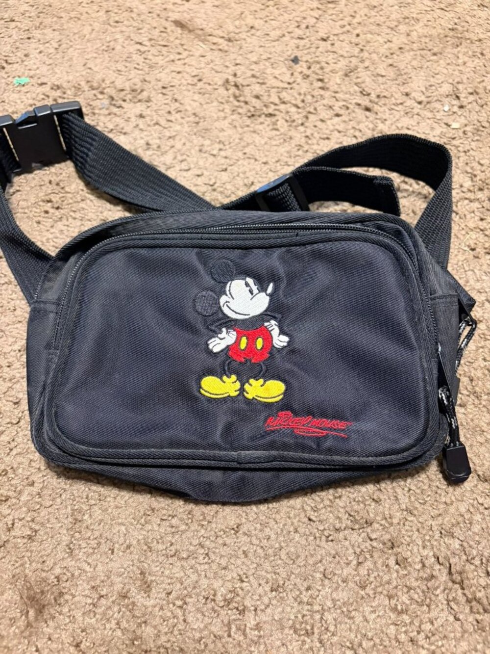 Black Unisex Walt Disney World Disney Parks Mickey Mouse Belt Bag Waist Pack
